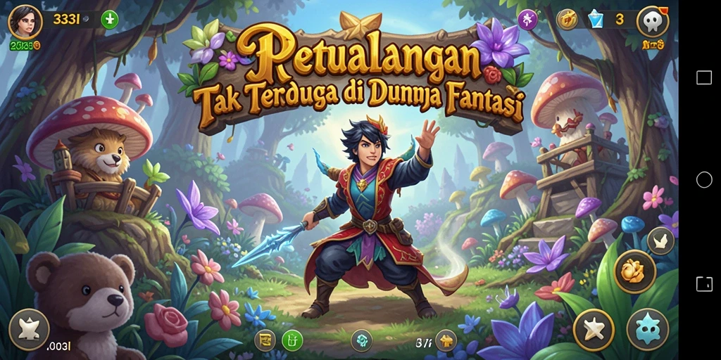 Screenshot permainan 333I menampilkan petualangan seru di dunia fantasi.