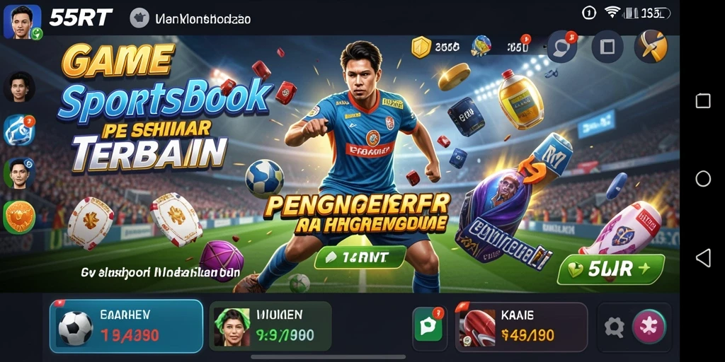 Tampilan antarmuka 55RT dengan berbagai pilihan taruhan olahraga.