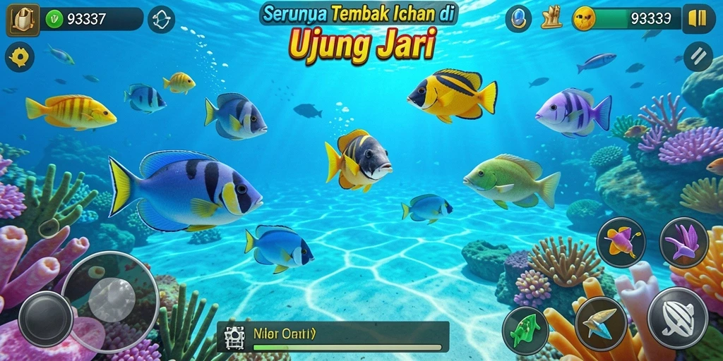 Screenshot menampilkan aksi permainan Tembak Ikan yang seru.