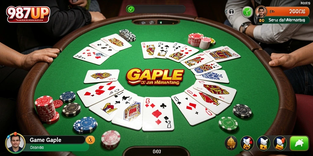Tampilan gameplay Gaple yang seru dan interaktif.