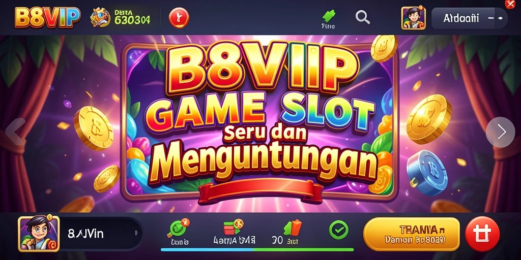 Tampilan antarmuka B8VIP dengan gameplay slot yang menarik.