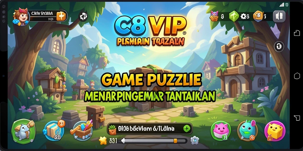 Screenshot gameplay C8VIP dengan puzzle yang menarik dan menantang.