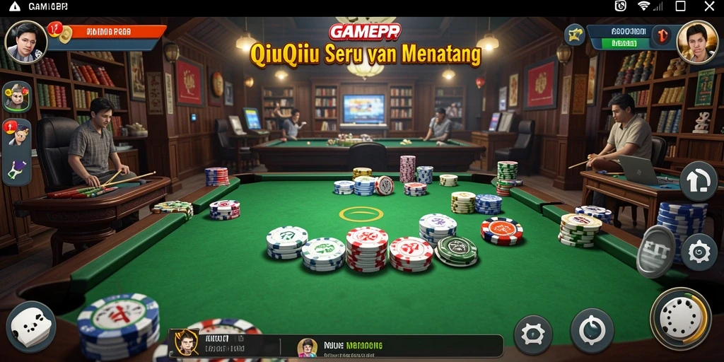 Tampilan menarik dari gameplay QiuQiu di GAMERP.