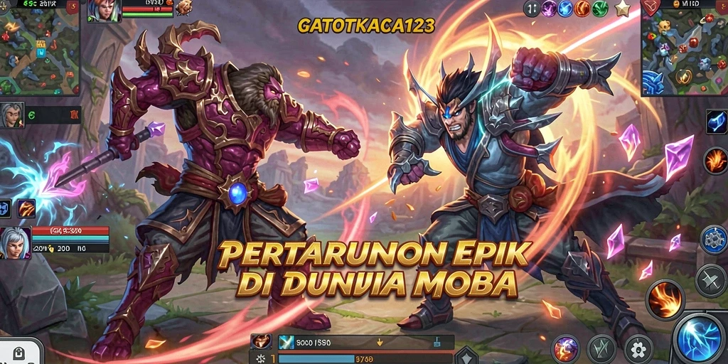 Tampilan gameplay seru di GATOTKACA123 dengan pertarungan strategi.