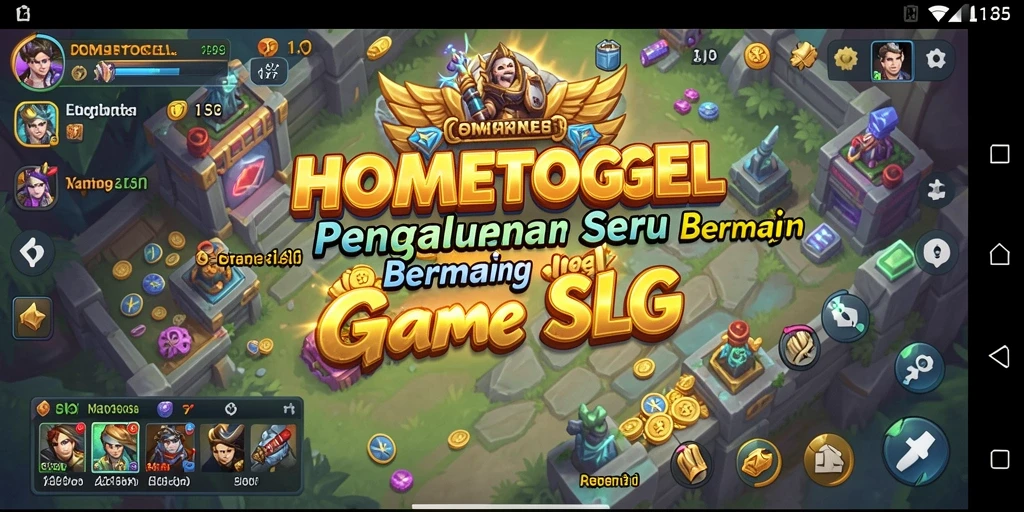 Screenshot gameplay HOMETOGEL menampilkan aksi strategis yang seru.