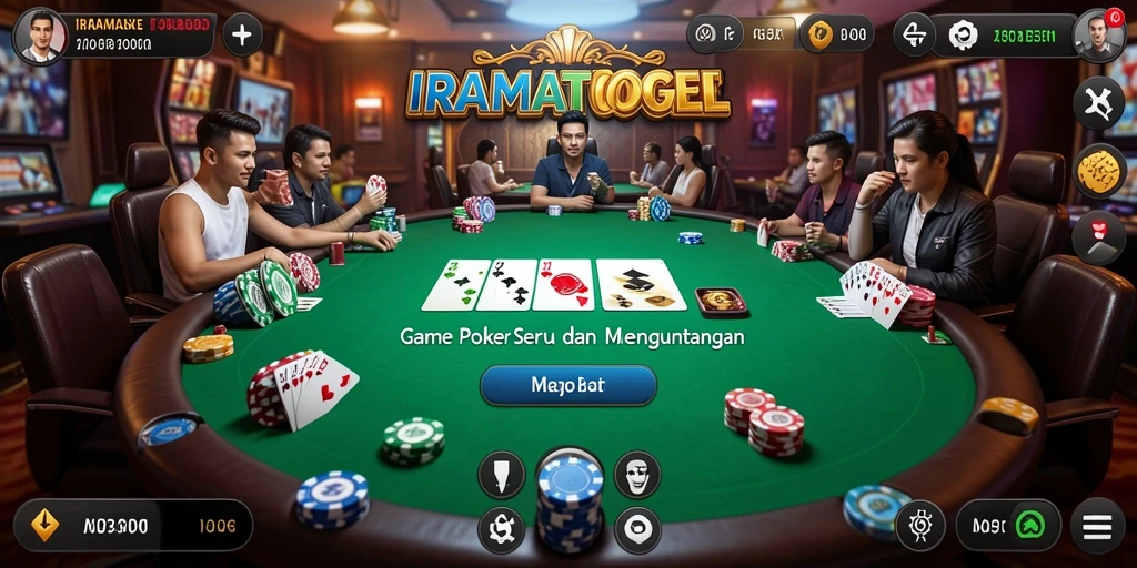 Gameplay Poker yang seru dan menegangkan di IRAMATOGEL.