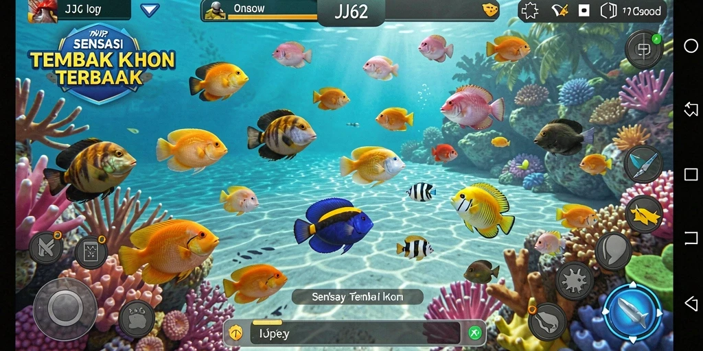 Tampilan gameplay menarik dalam JJ62 dengan efek visual yang memukau.