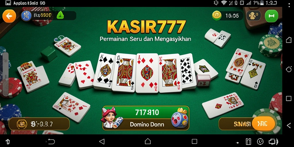 Screenshot gameplay KASIR777 menampilkan aksi seru permainan Domino.