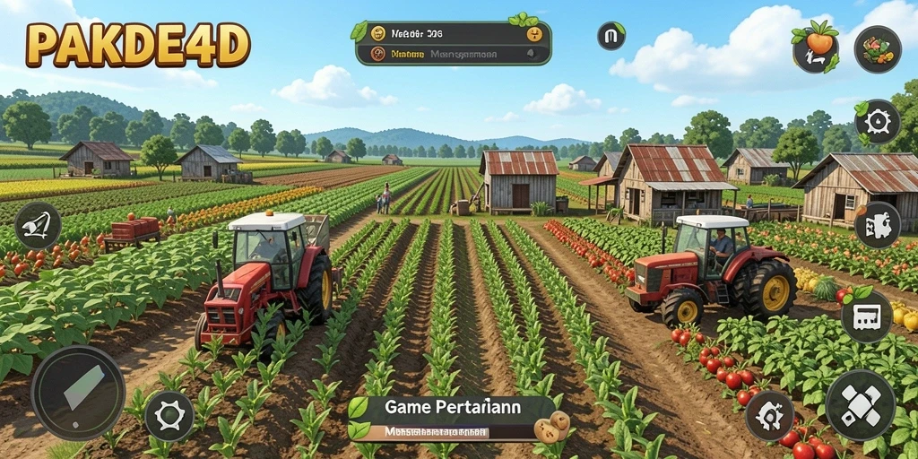 Gameplay seru di PAKDE4D dengan aktivitas bertani.