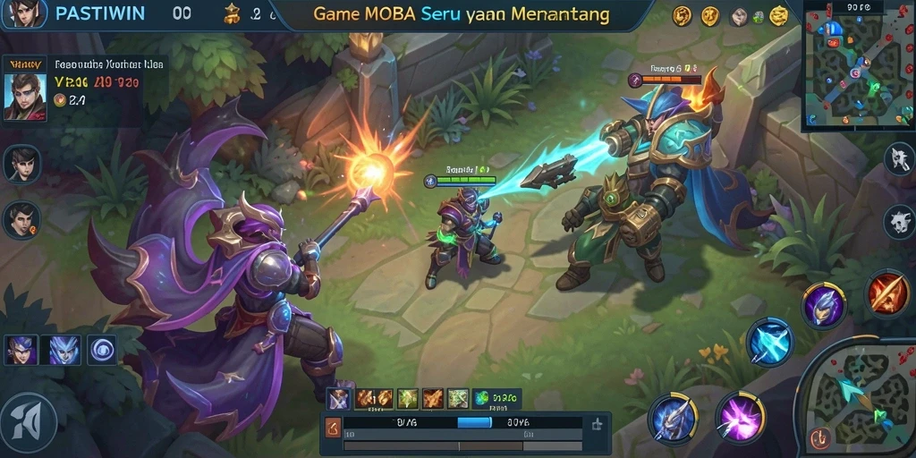 Gameplay seru dan menantang di PASTIWIN MOBA.