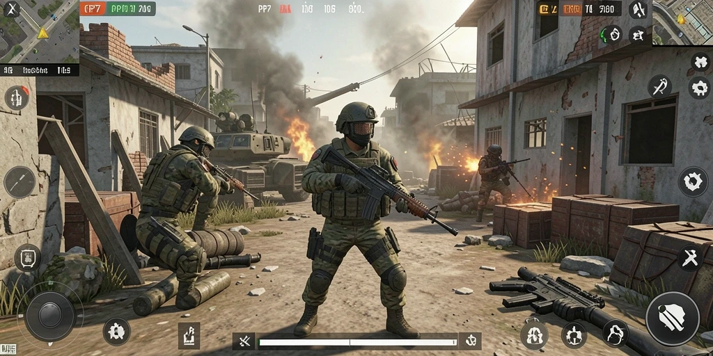 Tangkapan layar dari gameplay PP7 yang intens dan strategis.