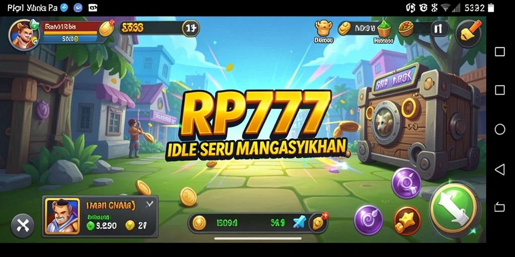 Tampilan gameplay <strong>RP777</strong> yang menampilkan karakter sedang bekerja secara otomatis.